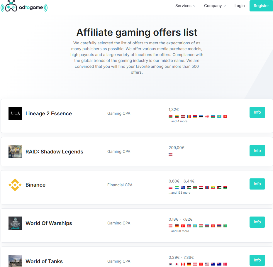 Adtogame游戏联盟 Adtogame游戏联盟