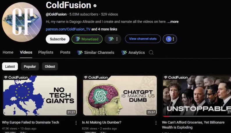 25个无需露脸的YouTube赚钱小众领域，附多个对标频道(思想、未测试）