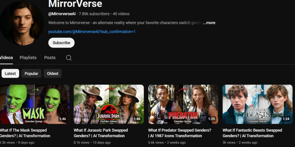 AI 变脸值得借鉴, YouTube差异化思路(思想) AI 变脸值得借鉴, YouTube差异化思路(思想)